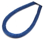 Kumihimo satijnkoord, 2 mm, 10 meter, blauw