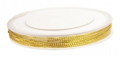 Metallic koord, 1 mm, 100 meter, goud