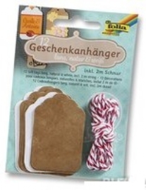 Labels/geschenkhangers, rechthoek, 12 stuks
