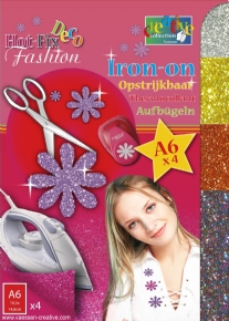 OP=OP Hotfix glitterfolie, 148x105mm, assortiment 4 vel