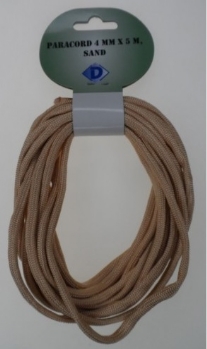 Paracord, 4 mm, 5 meter, zand