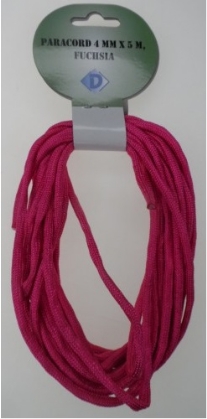 Paracord, 4 mm, 5 meter, fuchsia