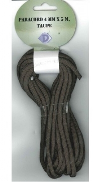 Paracord, 4 mm, 5 meter, taupe