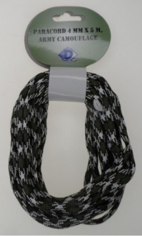 Paracord, 4 mm, 5 meter, army camouflage