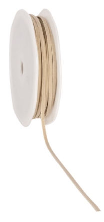 Fluweelband/imitatie suede, 3 mm, 25 meter, creme