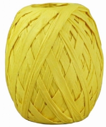 Papier raffia, 5 mm, 50 meter, geel