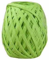 Papier raffia, 5 mm, 50 meter, lentegroen