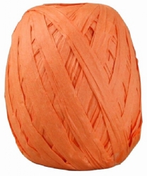 Papier raffia, 5 mm, 50 meter, oranje