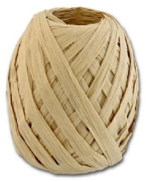 Papier raffia, 5 mm, 50 meter, naturel