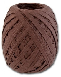Papier raffia, 5 mm, 50 meter, bruin