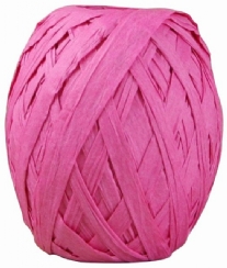 Papier raffia, 5 mm, 50 meter, fuchsia