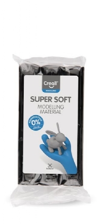 Creall Supersoft kunstklei, zwart, 500 gram