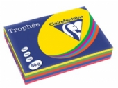 Clairfontaine teken-/offsetpapier A4, 80 gr, 100v ass. intensieve kleuren 