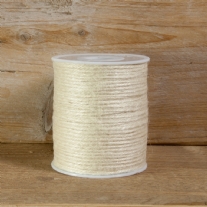 Jute touw / jute garen, 2mm, 100 meter, creme/ivoor