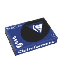 Clairfontaine teken-/offsetkarton 160gr A4 250vel zwart