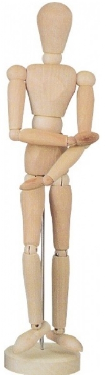 Houten ledenpop, 30 cm, man