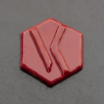 Ve-Ka poederglazuur GL1136, 500gr, glanzend, vuurrood