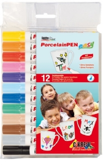Hobbyline porseleinstiften, assortiment 12  stuks