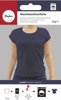 OP=OP Rayher wasmachineverf/textielverf, 25 gram, jeansblauw