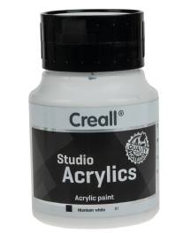 Creall studio acrylics, acrylverf,  500 ml, 81 titaanwit