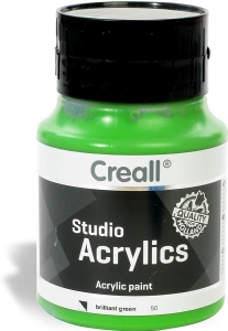 Creall studio acrylics, acrylverf, 500 ml, 50 briljant groen