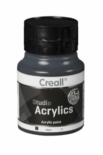 Creall studio acrylics, acrylverf, 500 ml, 99 zwart