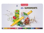 Bruynzeel superpoints viltstiften, assortiment 25 stuks in blik