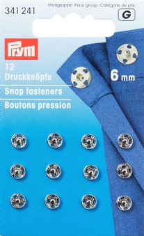 PRYM Opnaaibare drukknopen, 12 stuks, 6 mm