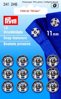 PRYM Opnaaibare drukknopen, 12 stuks, 11 mm