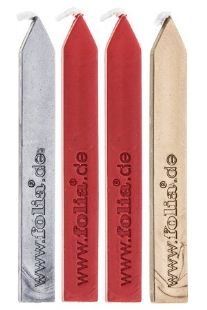 Zegelwas classic/lakstaafjes/wasstaafjes, goud, zilver en 2x rood