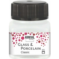 Kreul porseleinverf/glasverf classic/dekkend, 20 ml, cremewit