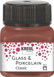 Kreul porseleinverf/glasverf classic/dekkend, 20 ml, cognac