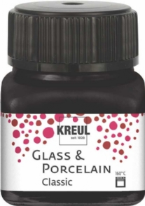 Kreul porseleinverf/glasverf classic/dekkend, 20 ml, zwart