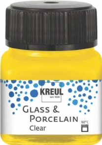 Kreul glasverf/porseleinverf clear/transparant, 20 ml, zonnegeel