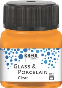 Kreul glasverf/porseleinverf clear/transparant, 20 ml, oranje