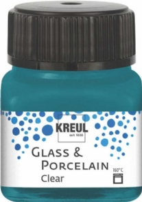 Kreul glasverf/porseleinverf clear/transparant, turkoois