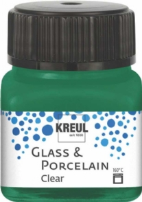 Kreul glasverf/porseleinverf clear/transparant, donkergroen