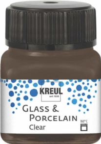 Kreul glasverf/porseleinverf clear/transparant, espressobruin