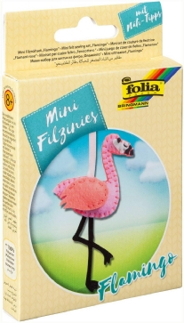 Filzinie mini viltpakketje, flamingo
