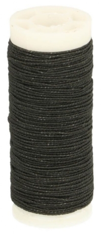 Rijgelastiek/rimpelastiek, 20 meter, zwart