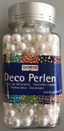 Deco kralen parels 6 mm 75 gram wit