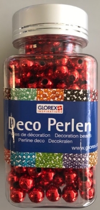 Deco kralen parels 10 mm 75 gram rood