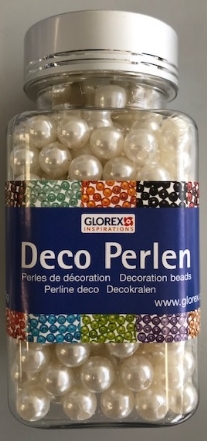 Deco kralen parels 10 mm 75 gram parelmoer