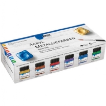 Kreul acrylic metallicverf, assortiment 6 x 20 ml