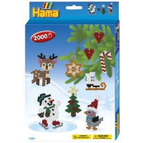 Hama midi strijkkralen, kerstboomhangers, set 2000 st