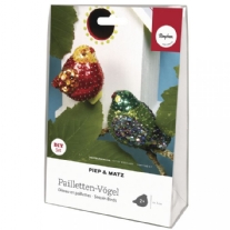 Knutselset pailletten vogels 