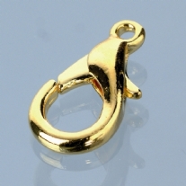 Karabijnsluitingen, 10 mm, 5 stuks, goudkleurig