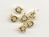 Veerringsluitingen 9 mm, 5 stuks, goudkleurig