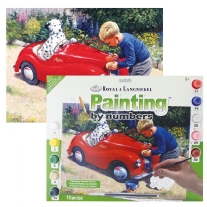 Schilderen op nummer 27.5 x 35 cm Carwash