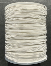 Plat elastiek / directoire elastiek, extra zacht en soepel, 5 mm, 150 meter, wit